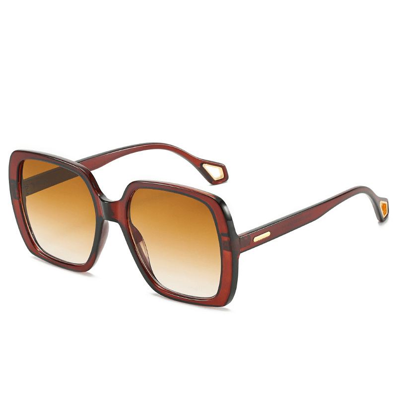 Mode Square Frame Retro Dame Solbriller