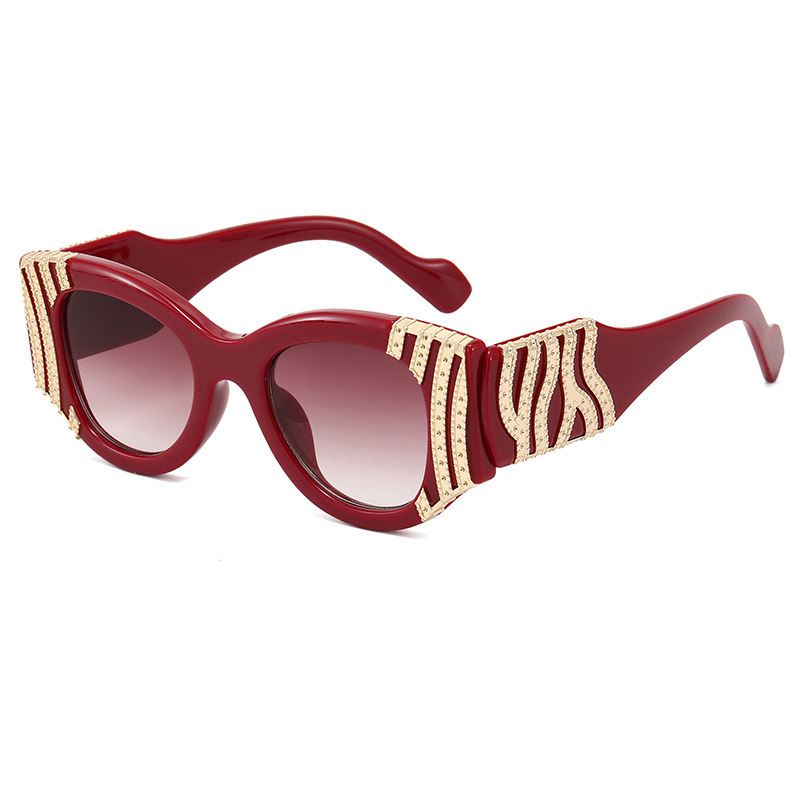 Net Røde Solbriller Kvinde Trend Mode Solbriller Kvinde Leopard Briller