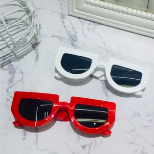 Nye Briller Europæiske Og Amerikanske Retro Halvrunde Solbriller Dame Trendy All-match Street Solbriller