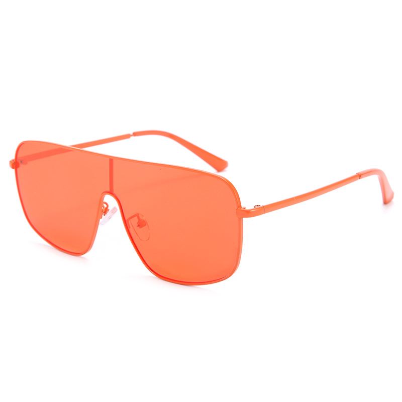 One-piece Solbriller Kvinde Personlighed Farve Briller Street Mode Trendy Solbriller