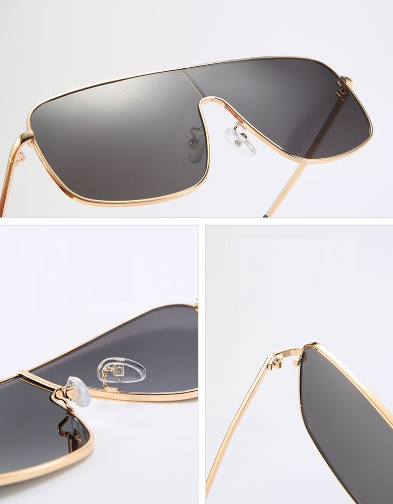 One-piece Solbriller Kvinde Personlighed Farve Briller Street Mode Trendy Solbriller