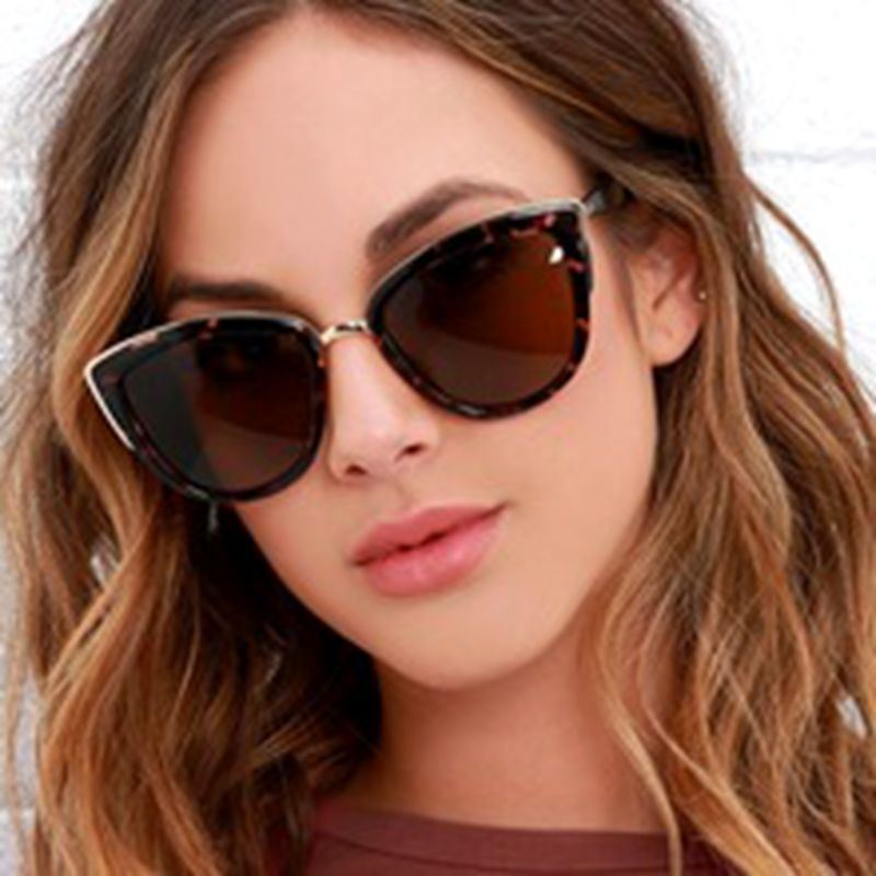 Personlig Cat-eye Mode Eksplosionssikre Solbriller Uv-beskyttelse Damesolbriller