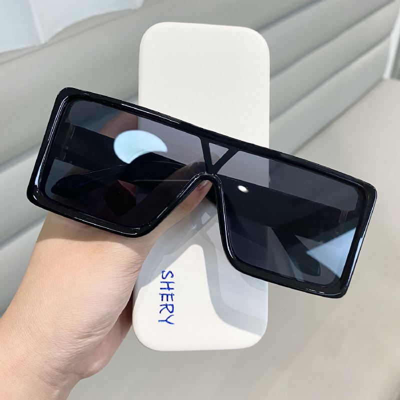 Stort Stel Solbriller Tykt Stel One-piece Lens Solbriller Anti-ultraviolet Solskærm Briller Mænd