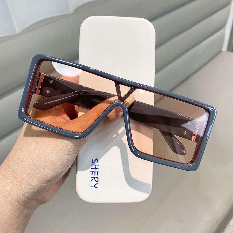 Stort Stel Solbriller Tykt Stel One-piece Lens Solbriller Anti-ultraviolet Solskærm Briller Mænd