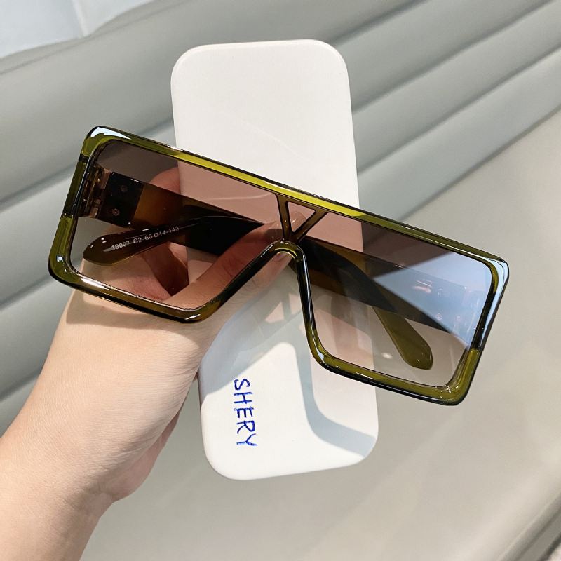 Stort Stel Solbriller Tykt Stel One-piece Lens Solbriller Anti-ultraviolet Solskærm Briller Mænd