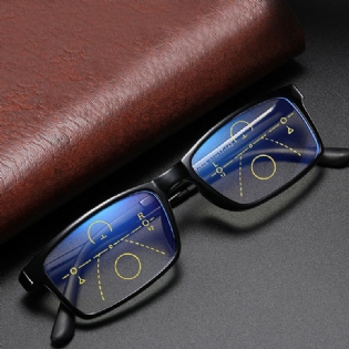 Unisex Anti-blue Light Distance Og Nær Dual Purpose Multi-focus Zoom Læsebriller Presbyopiske Briller