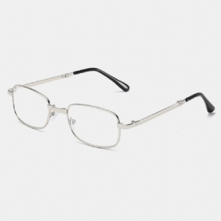 Unisex Bærbare Sammenfoldelige Anti-blå Briller Klassiske Metal Fuld Stel Anti-uv Læsebriller Presbyopiske Briller