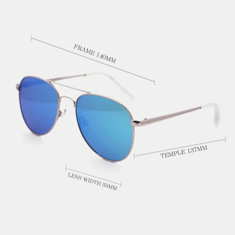 Unisex Casula Mode Fuldt Metalstel Med Smal Kant Elegante Solbriller Med Uv-beskyttelse