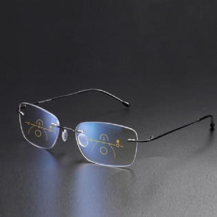 Unisex Dual-use Rammeløse Multi-focus Anti-blue Light Intelligent Automatisk Zoom Læsebriller Presbyopiske Briller