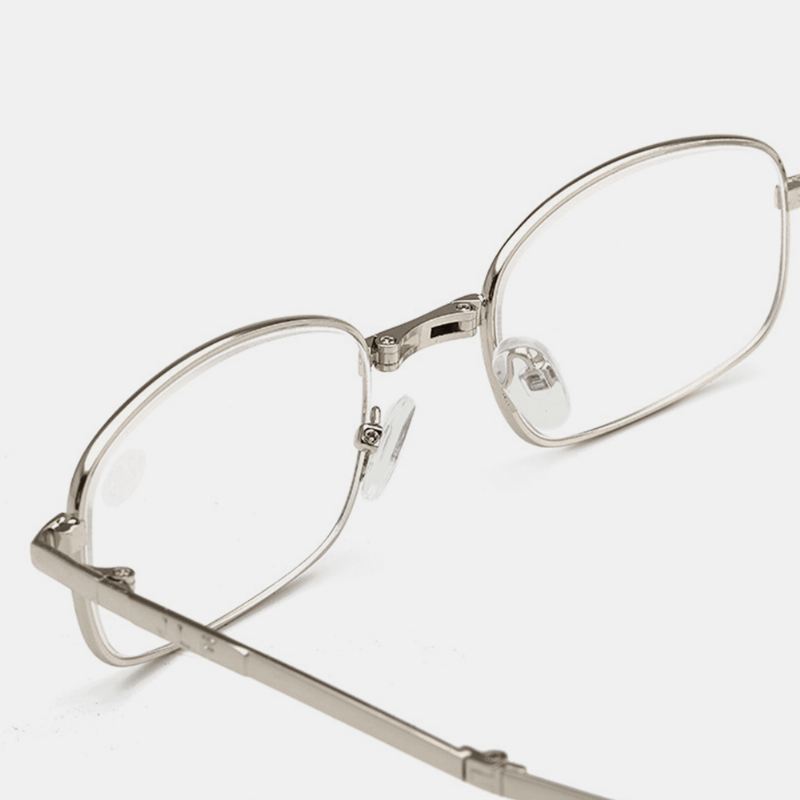 Unisex Foldbare Anti-blåt Lys Bærbare Metalstel Læsebriller Presbyopiske Briller