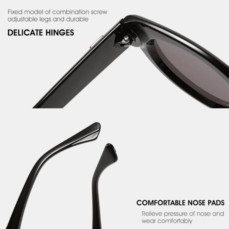 Unisex Kat Eye Pc Full Frame Hd Anti-uv Retro Solbriller