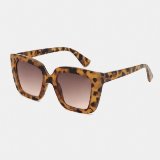 Unisex Leopard Thicken Full Frame Casual Uv-beskyttelsessolbriller