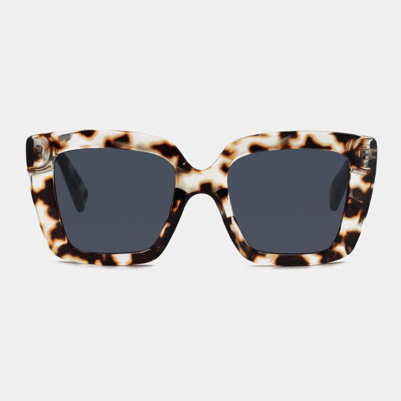 Unisex Leopard Thicken Full Frame Casual Uv-beskyttelsessolbriller