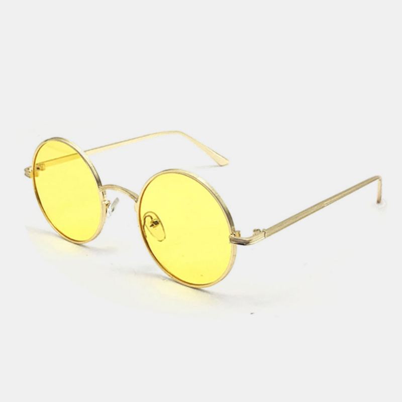Unisex Metal Fuld Rund Stel Pc Linse Anti-uv Solbeskyttelse Solbriller
