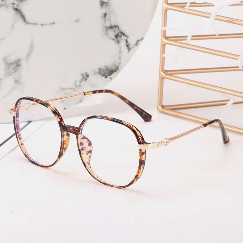 Unisex Oval Full Frame Flat-light Mode Simple Briller