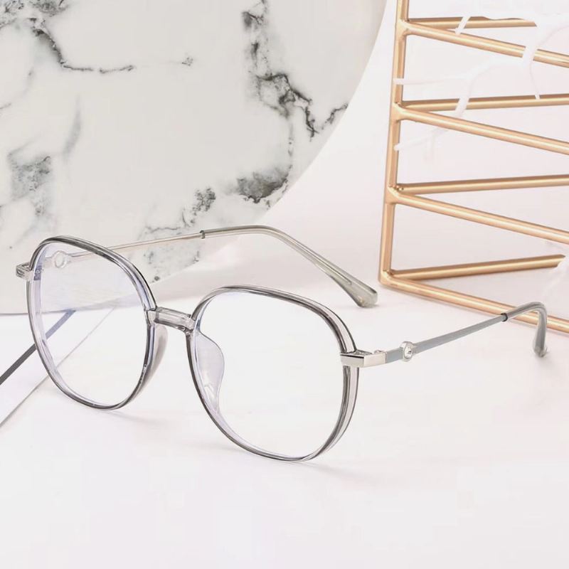 Unisex Oval Full Frame Flat-light Mode Simple Briller