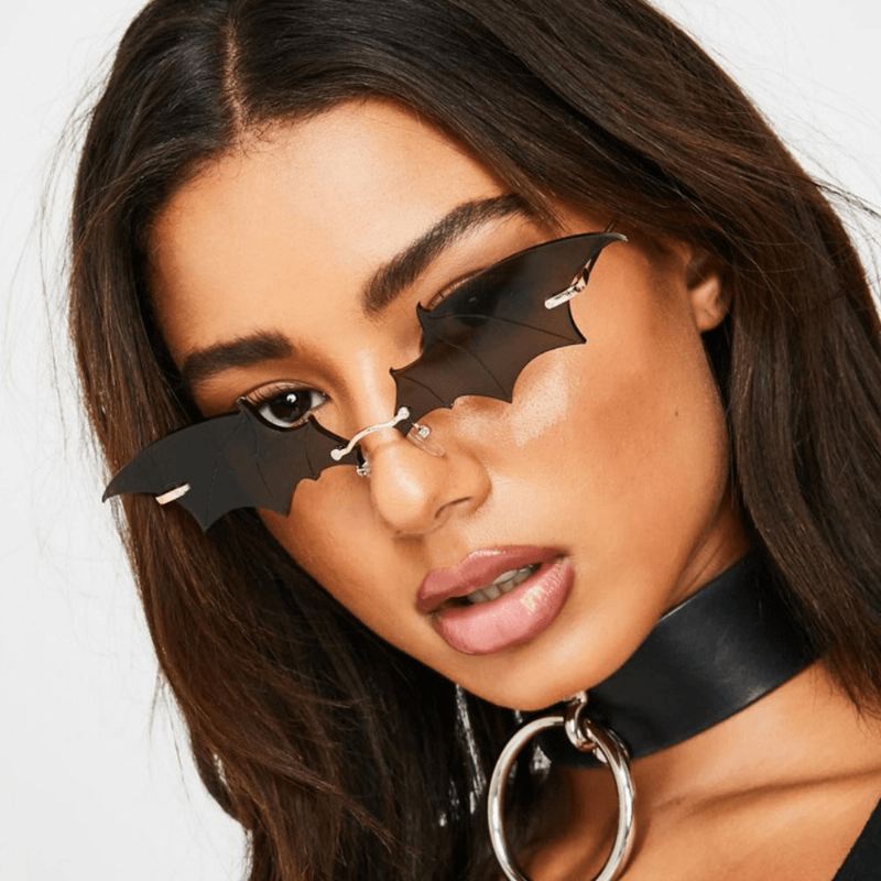 Unisex Personlighed Kreativ Bat Shape Mode Trend Uv-beskyttelsessolbriller