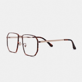 Unisex Polygonal Metal Full Frame Myopia Briller Stel Anti-blue Light Mode Flat Glasses