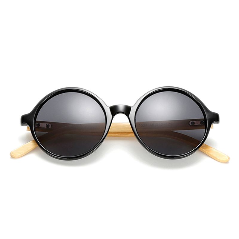 Unisex Vintage Retro Runde Uv400 Solbriller Håndlavede Benskærme Briller
