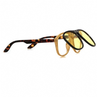 Uv400 Unisex Retro Personality Metal Frame Flip Solbriller