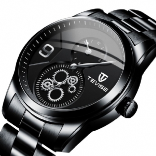 Chronograph Full Steel Herre Armbåndsur Vandtæt Automatisk Mekanisk Ur
