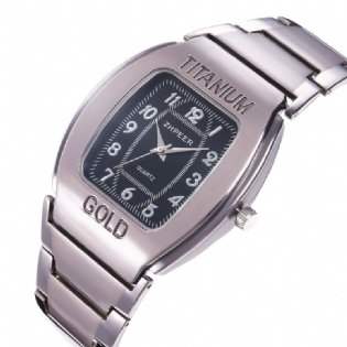 Business Casual Simple Arabertal Urskive Stålbånd Mænd Quartz Watch