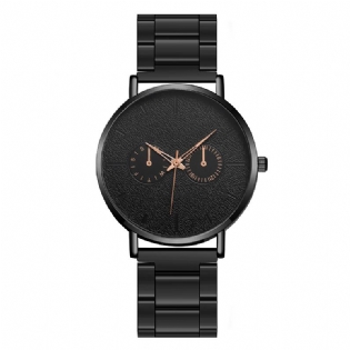 Business Sport Rund Frosted Dial Chronograph Strap Vandtæt Herre Quartz Watch