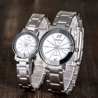 Casual Style Full Steel Mænd Kvinder Kvarts Ur Elegant Design Gave Kupon Ur