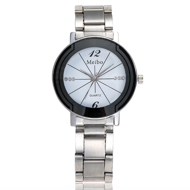 Casual Style Full Steel Mænd Kvinder Kvarts Ur Elegant Design Gave Kupon Ur