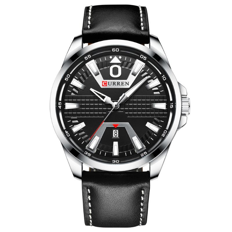 Casual Style Mænd Armbåndsur Kalender Lysende Display Quartz Ure
