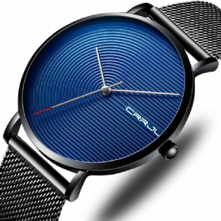 Full Steel Strap Mode Case Simple Blue Dial Herreur Quartz Watch