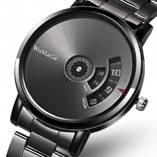 Herreur Mode Rustfrit Stål Band Business Digital Quartz Watch
