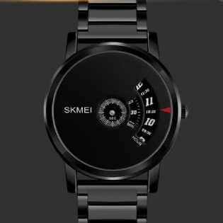 Lysende Display Mode Mænd Uge Måned Display Vandtæt Rustfrit Stål Rem Quartz Watch
