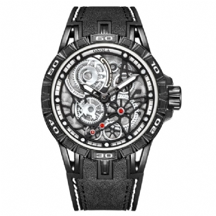 Mode Big Hollow Dial Cool Mænd Sport Style Quartz Watch