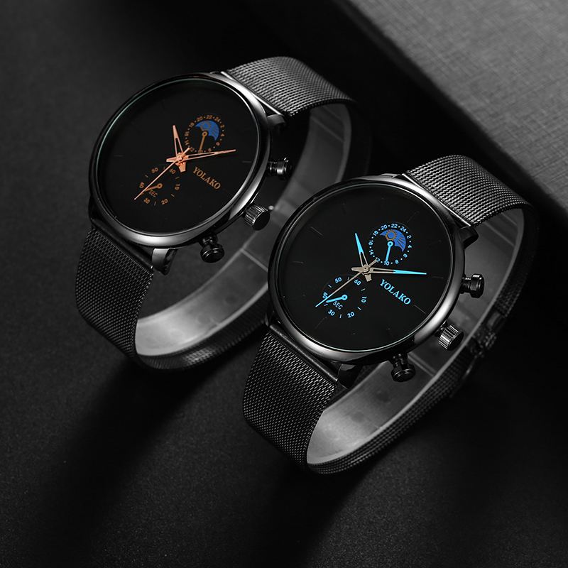 Mode Mesh Strap Mænd Vandtæt Business Style Watch Quartz Watch