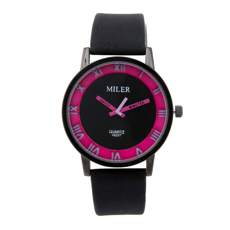Mode Unisex Mandlige Kvindelige Læderrem Elskere Kvarts Armbåndsur