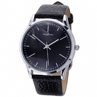 Story Time Retro Bælte Kohudsrem Ultratynd Herreur Quartz Watch Reverse Backwards Watch