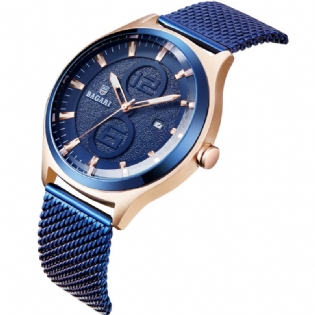 Ultratynd Business Style Herreur Mesh Steel Band Quartz Watch