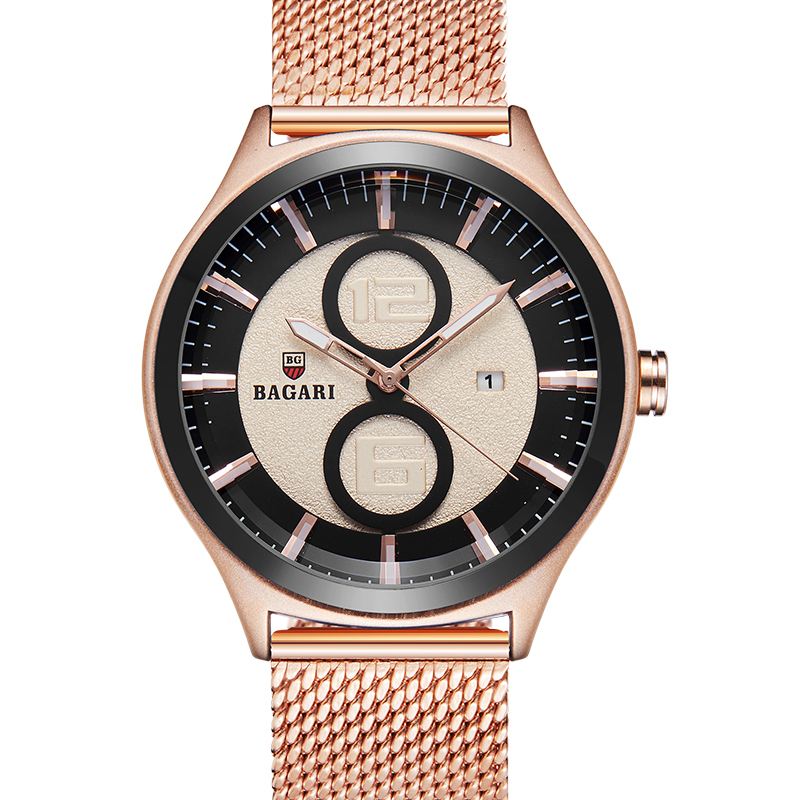 Ultratynd Business Style Herreur Mesh Steel Band Quartz Watch