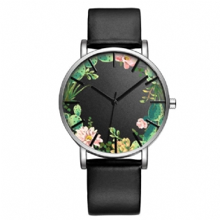 Unisex Armbåndsur Blomster Picture Dial Display Quartz Watch