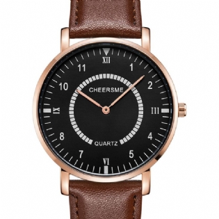Vandtæt Armbåndsur Til Mænd Casual Style Ultra-tyndt Design Quartz Ure