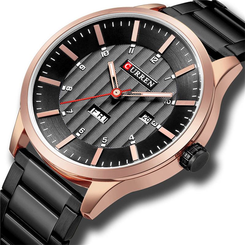 Vandtæt Business Style Mænd Armbåndsur Kalender Quartz Ure