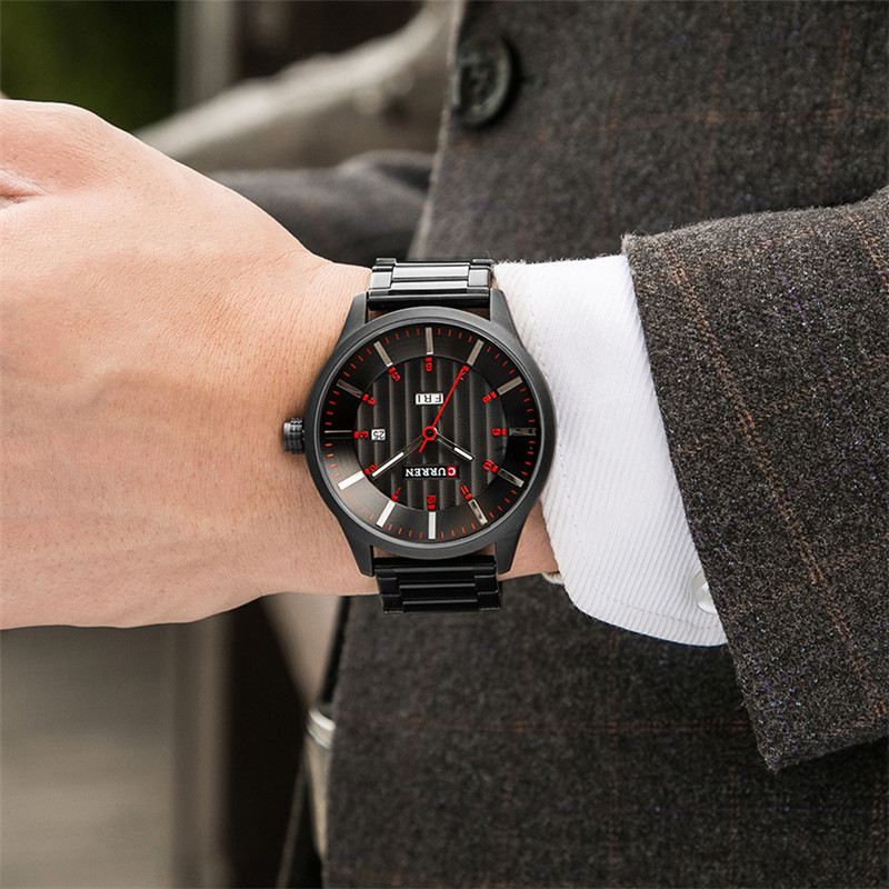 Vandtæt Business Style Mænd Armbåndsur Kalender Quartz Ure