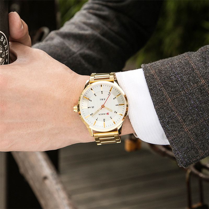 Vandtæt Business Style Mænd Armbåndsur Kalender Quartz Ure