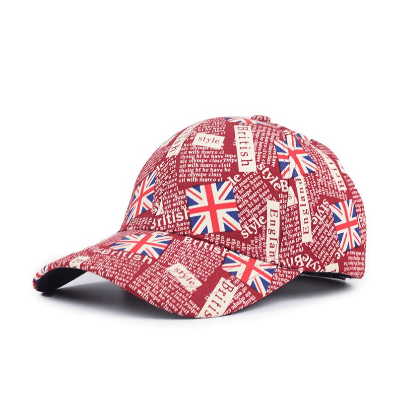 Alfabet Baseballkasket Udlænding I Britisk Stil Casual