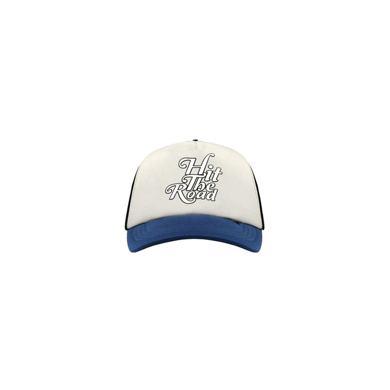 Blå Og Hvid Farve Matchende Retro Caps National Trend Par Enkelt Produkt Tilbehør Hatte