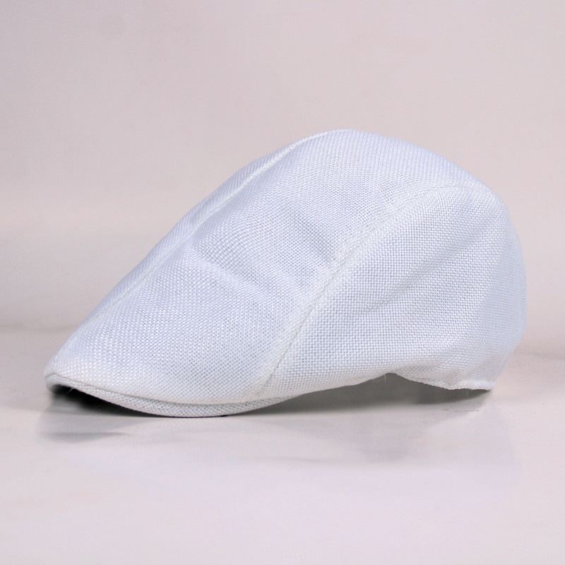 Bomuld Linned Baret Forår Og Efterår Mænds Åndbar Cap Forward Cap