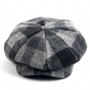 Britisk Octagonal Hat Factory Spot Engros Efterår Og Vinter Mænd