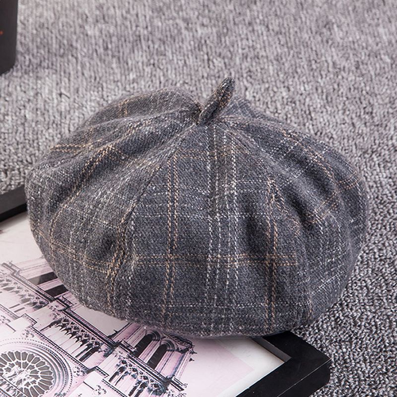 Dame Fritids-rullet Manchet Retro Brimless Hat