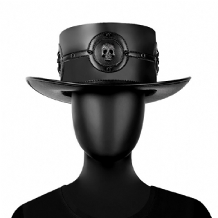 Dame Hat Plague Doctor Flat Magic Prom Europe Voksen Dame Imiteret Læder Top Industriel Hat